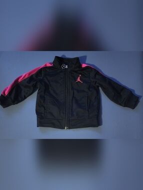 Nike Air Jordan Baby Jacket 12M Pink Black Zip